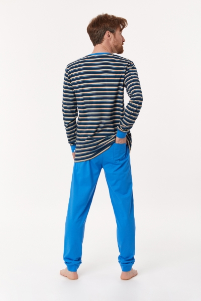 Resim Erkek Pijama-Plc - 911-Sincap Temalı Çok Renkli Lacivert