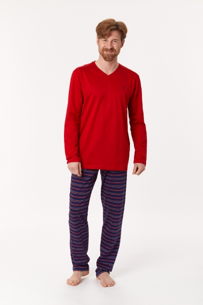 Resim Erkek Pijama-Mvl - 485-Keskin Kırmızı