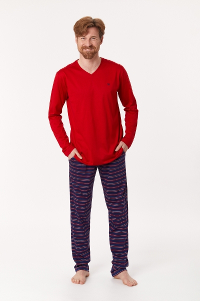 Resim Erkek Pijama-Mvl - 485-Keskin Kırmızı