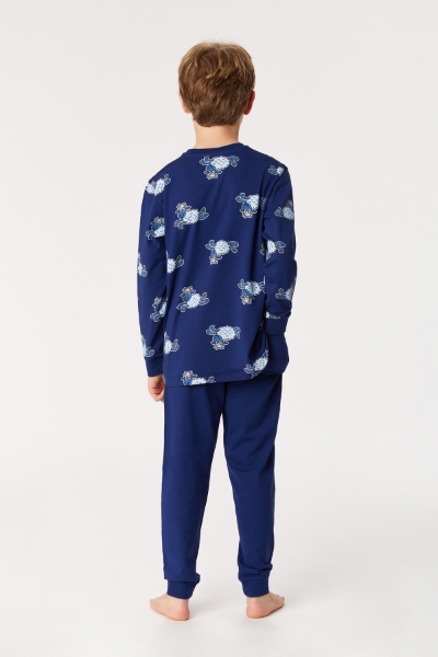 Resim 2-8 Yaş Erkek Çocuk Pijama-Pzl - 917-Koyun Temalı Lacivert