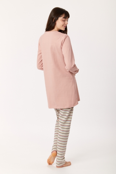 Resim Kadın Pijama-Blb - 360-Vizon Pembe