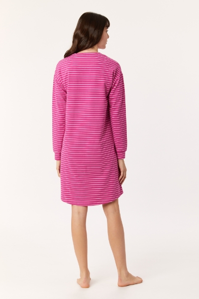 Resim Kadın Gecelik-Dzf - 926-Koyun Temalı Fuşya