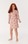 Resim 10-16 Yaş Kız Çocuk Gecelik-Dzf - 932-Baykuş Baskılı Vizon Pembe