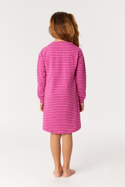 Resim 2-8 Yaş Kız Çocuk Gecelik-Dzf - 926-Koyun Temalı Fuşya