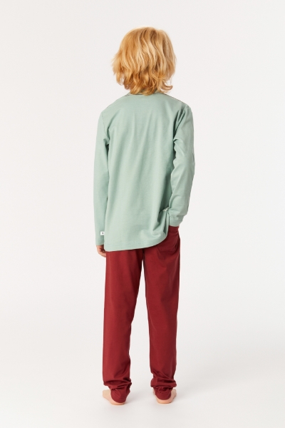 Resim 10-16 Yaş Erkek Çocuk Pijama-Plu - 806-Deniz Yeşili