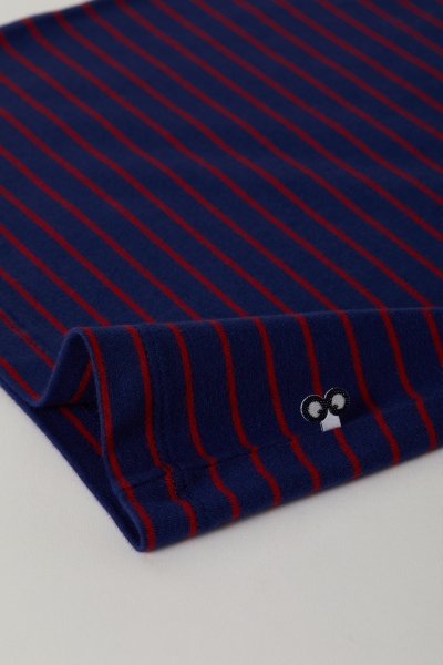 Resim 2-8 Yaş Erkek Çocuk Atlet-Ves - 925-Koyun Temalı Çizgili Lacivert