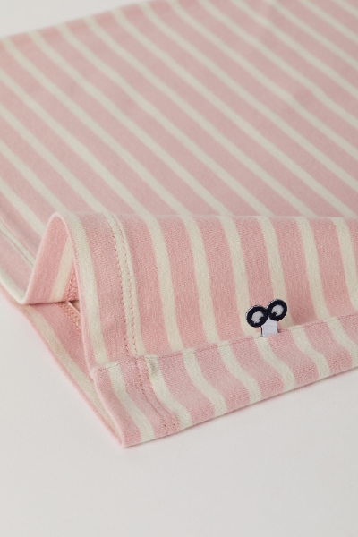 Resim 10-16 Yaş Kız Çocuk Atlet-Veg - 936-Baykuş Temalı Çizgili Pembe