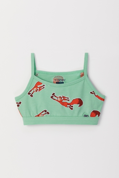 Resim 10-16 Yaş Kız Çocuk Atlet-Spt - 912-Sincap Baskılı Yeşil