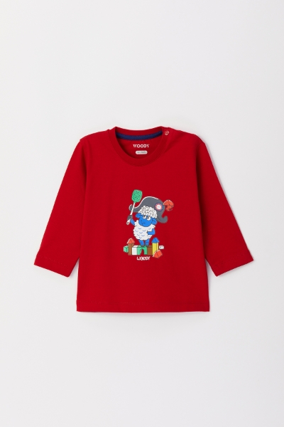 Resim Pamuklu Erkek Bebek Pijama-Pls - 485-Keskin Kırmızı