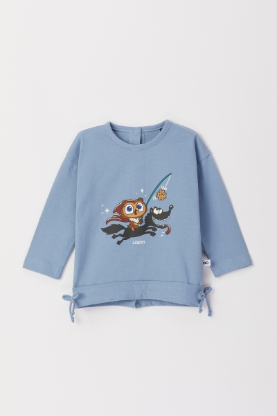 Resim Pamuklu Kız Bebek Pijama-Bsl - 819-Lila