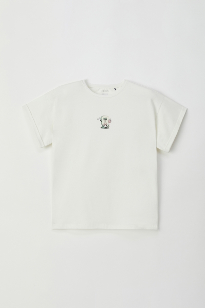 Resim Kadın Tshirt-Slı - 102-Opak Beyaz