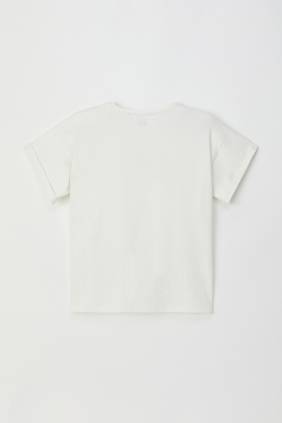 Resim Kadın Tshirt-Slı - 102-Opak Beyaz