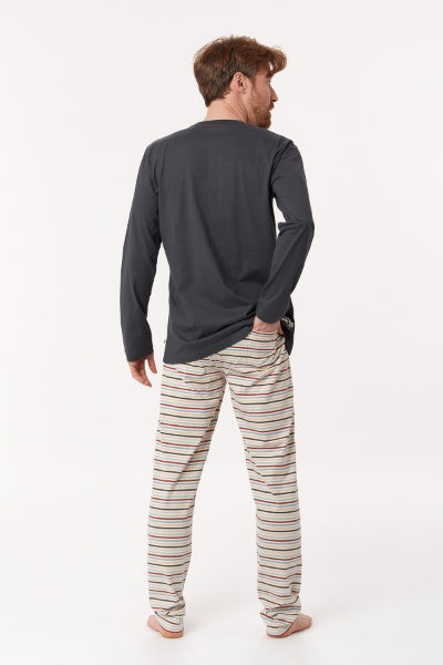 Resim Erkek Pijama-Plu - 176-Antrasit 