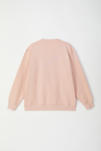 Resim Unisex Sweatshirt-Slh - 446-Toz Pembe