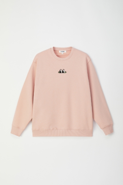 Unisex Sweatshirt-Slh - 446-Toz Pembe