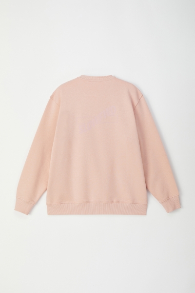 Resim Unisex Sweatshirt-Slh - 446-Toz Pembe