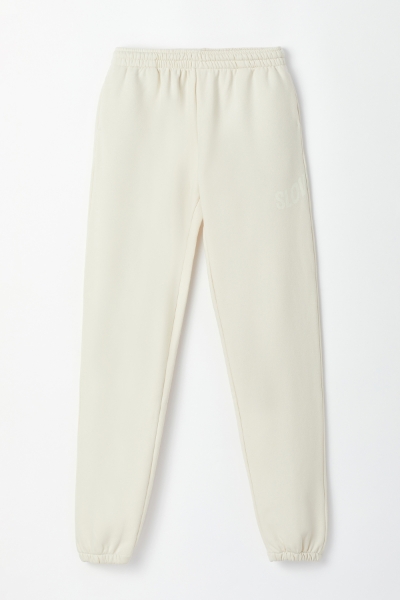 Resim Erkek Sweatpant-Slf - 110-Ekru