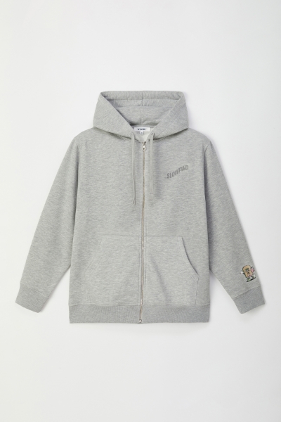 Resim Unisex Fermuarlı ve Kapüşonlu Sweatshirt-Sld - 143-Grimelanj