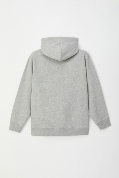 Resim Unisex Fermuarlı ve Kapüşonlu Sweatshirt-Sld - 143-Grimelanj