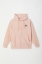 Resim Unisex Fermuarlı ve Kapüşonlu Sweatshirt-Sld - 446-Toz Pembe