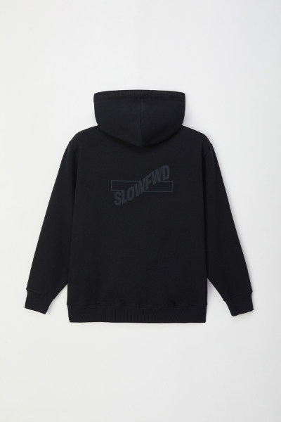 Resim Unisex Fermuarlı ve Kapüşonlu Sweatshirt-Sld - 197-Siyah