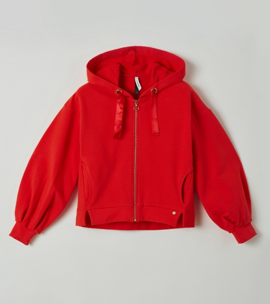 Resim Kapüşonlu Sweatshirt-Lhf - 433-Nar Çiçeği