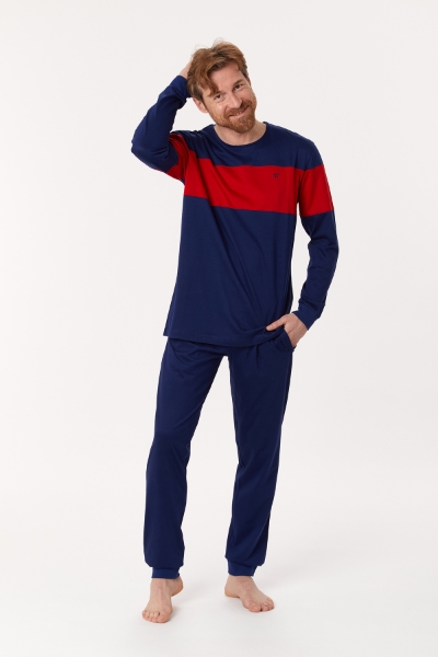 Resim Erkek Pijama-Mrc - 869-Mor Lacivert