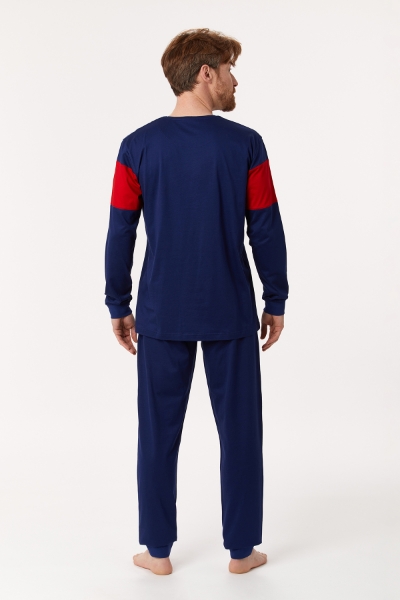 Resim Erkek Pijama-Mrc - 869-Mor Lacivert