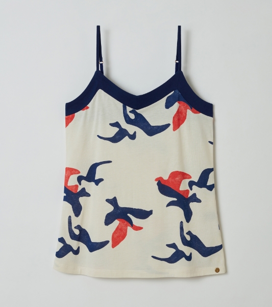 Resim İnce askılı bluz-Lpm - 975-Uçan Kuşlar