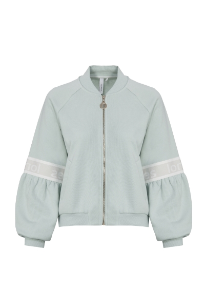 Resim Fermuarlı bomber sweatshirt-Mlb - 721-Açık Yeşil