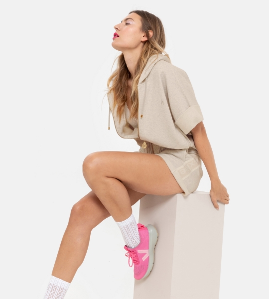 Resim Kapüşonlu sweat yelek-Mlc - 226-Sıcak Kum