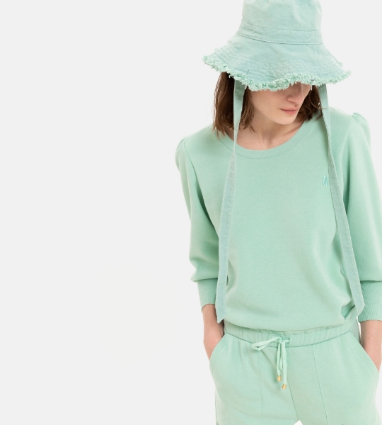 Resim Uzun kol sweatshirt-Mlf - 721-Açık Yeşil