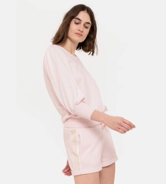 Resim Uzun kol sweatshirt-Mlf - 412-Toz Pembe