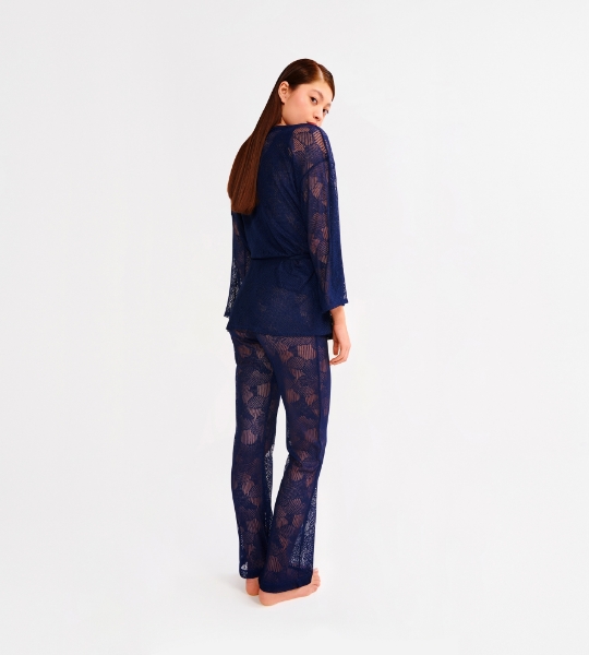 Resim Dantel sabahlık-Lnb - 878-Kozmik Lacivert