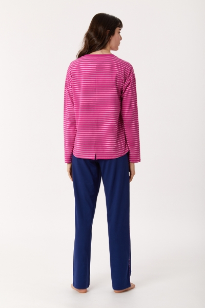 Resim Kadın Pijama-Ypa - 926-Koyun Temalı Fuşya