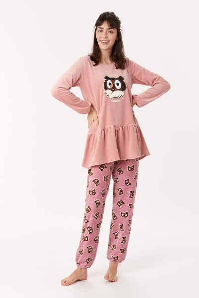 Resim Kadın Pijama-Pdl - 360-Vizon Pembe