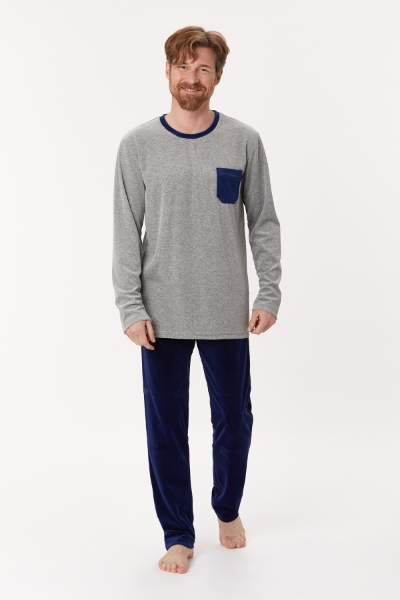 Resim Kadife Erkek Pijama-Mrl - 125-Grimelanj