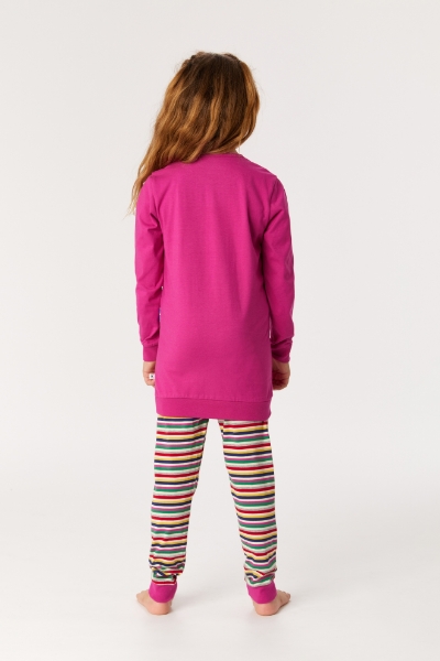Resim 2-8 Yaş Kız Çocuk Pijama-Pop - 467-Fuşya 
