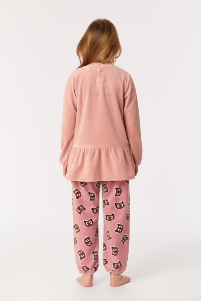 Resim 10-16 Yaş Kız Çocuk Pijama-Pdl - 360-Vizon Pembe