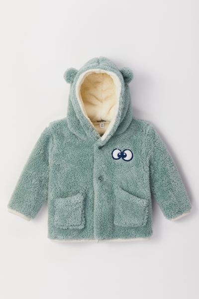 Resim Kapüşonlu Sweatshirt-Jkh - 806-Deniz Yeşili