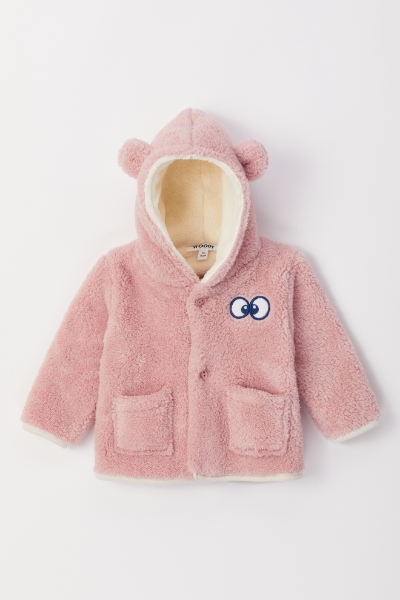 Resim Kapüşonlu Sweatshirt-Jkh - 360-Vizon Pembe