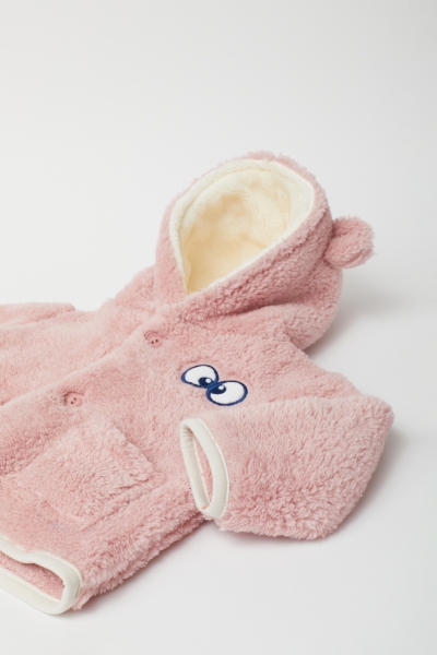 Resim Kapüşonlu Sweatshirt-Jkh - 360-Vizon Pembe