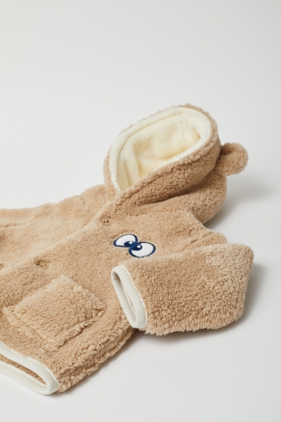 Resim Kapüşonlu Sweatshirt-Jkh - 278-Bej