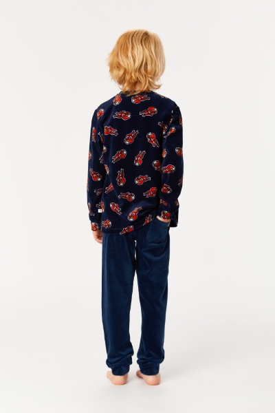 Resim 2-8 Yaş Erkek Çocuk Pijama-Plc - 906-Sincap Desenli Lacivert 