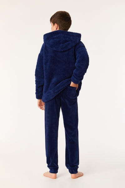 Resim 2-8 Yaş Erkek Çocuk Pijama-Qha - 869-Mor Lacivert