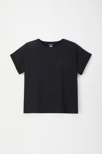 Kadın Tshirt-Slı - 197-Siyah
