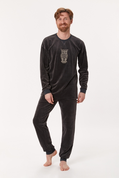 Resim Erkek Pijama-Qpı - 176-Antrasit 