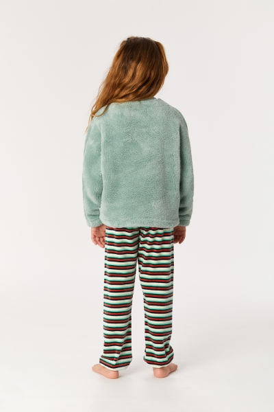 Resim 2-8 Yaş Kız Çocuk Pijama-Wpı - 806-Deniz Yeşili