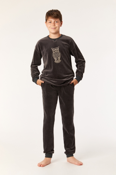 Resim 10-16 Yaş Erkek Çocuk Pijama-Qpı - 176-Antrasit 