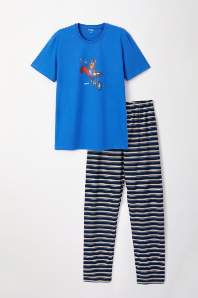 Resim Erkek Pijama-Pks - 832-Açık Mavi